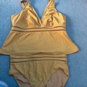 Gold swimsuit